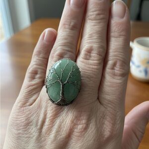Green Tree of Life Ring